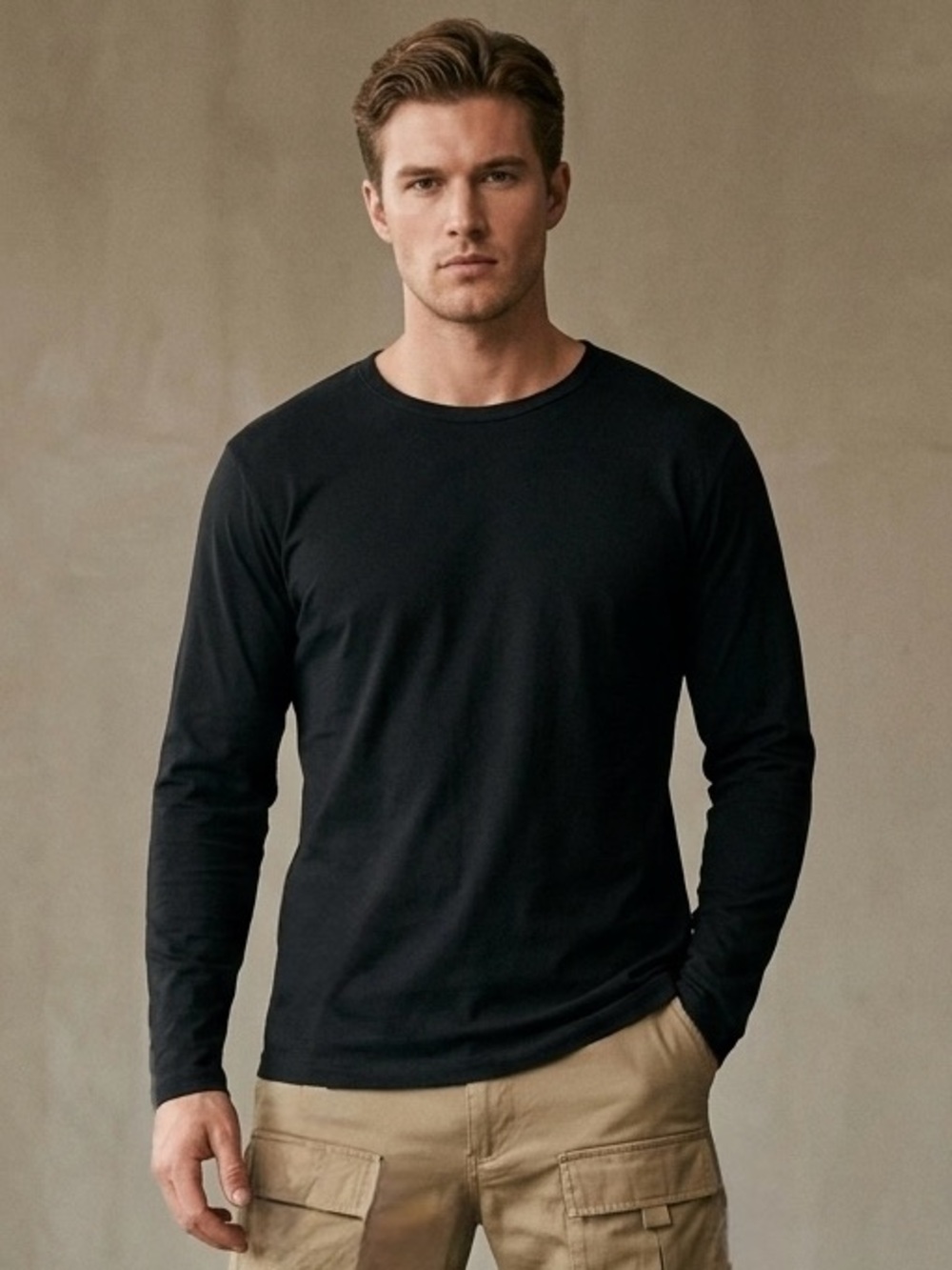 Weatherproof Long Sleeve Tee Shirt Black 100% Cotton NWT